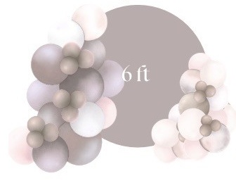 Balloon garlands with hoop backdrop illustration